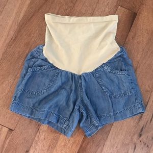 Denim Maternity Shorts